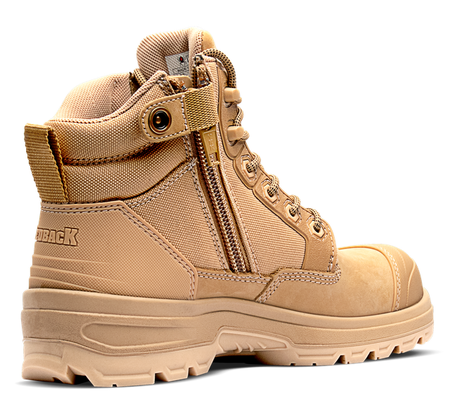 Redback LYNX Zip/Lace Safety composite boot -Stone Nubuck