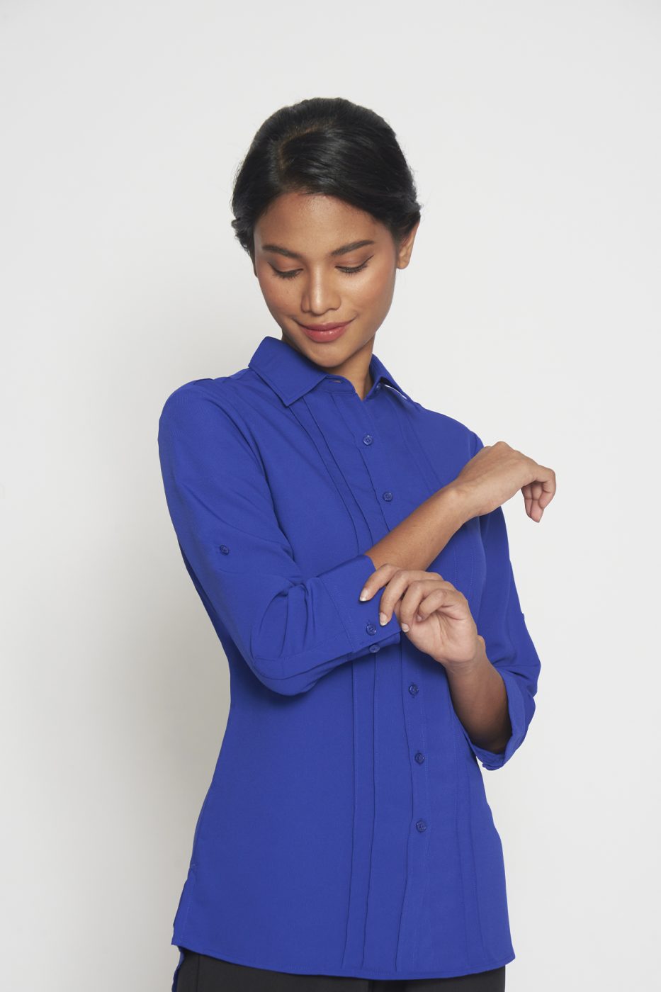 City Collection Ladies Sophia Semi-Fitted 3/4 Sleeve Shirt - 2215