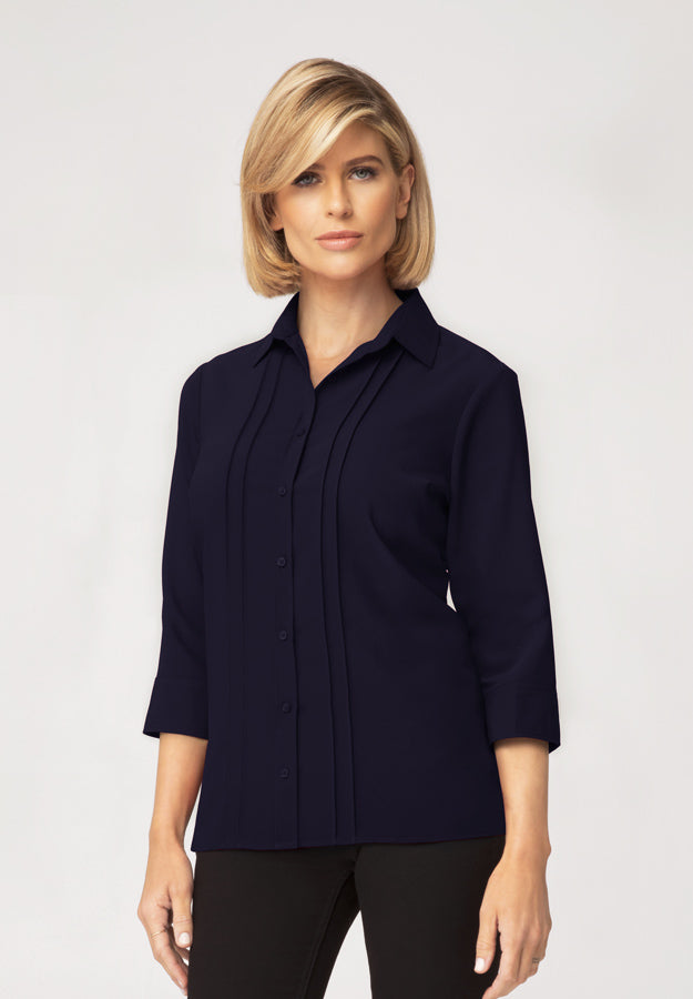 City Collection Ladies Sophia Semi-Fitted 3/4 Sleeve Shirt - 2215