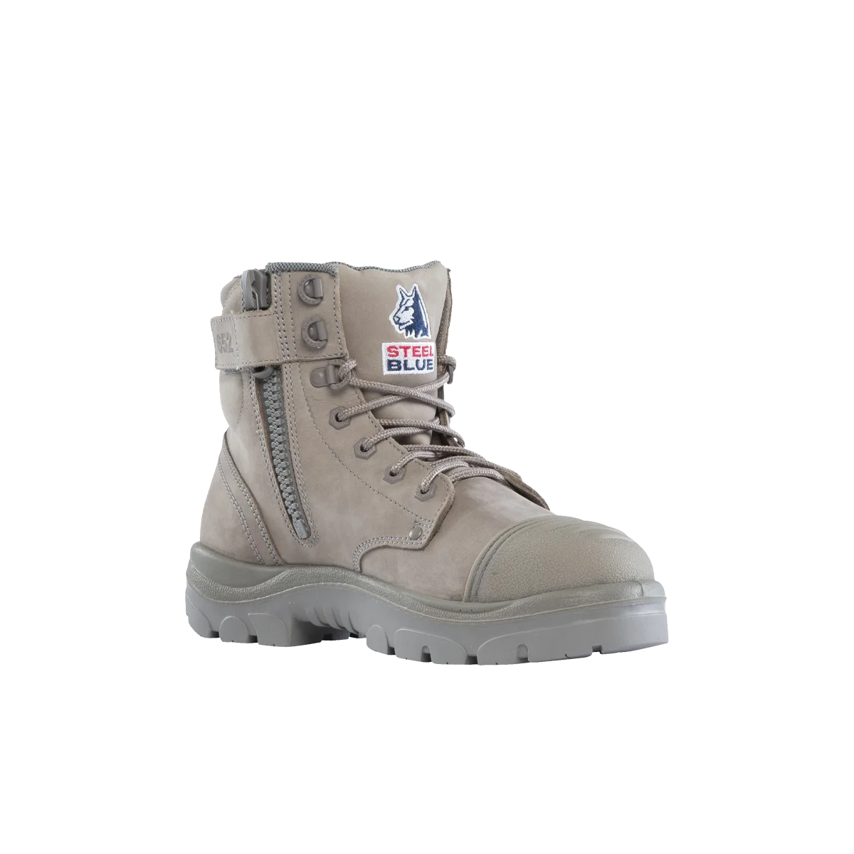 Steel Blue Argyle Zip/Lace Safety Boot + Scuff - 312652
