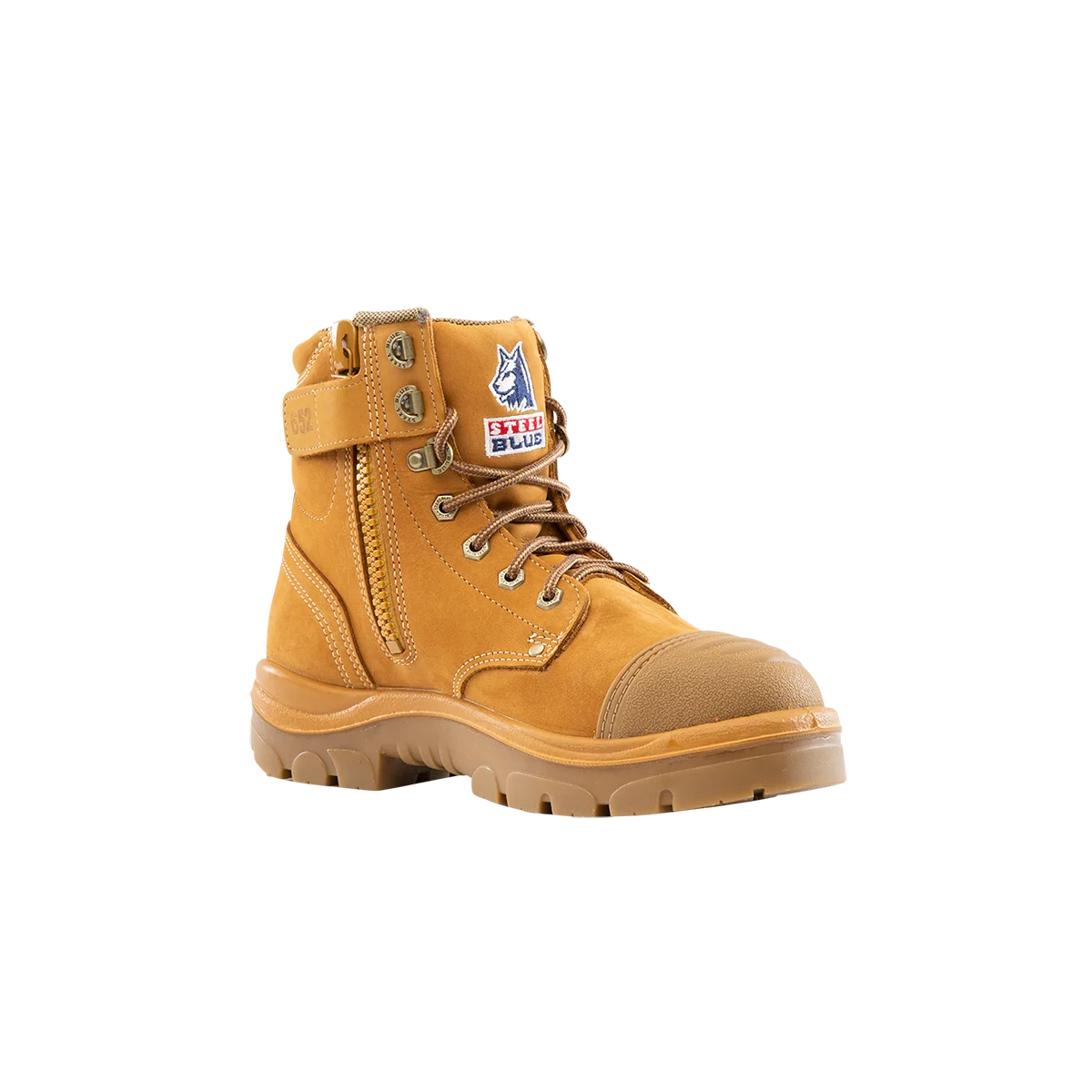 Steel Blue Argyle Zip/Lace Safety Boot + Scuff - 312652