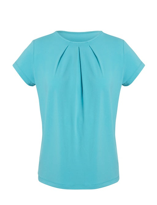 Biz Corporates Blaise Ladies Pleated S/S Top - 44412