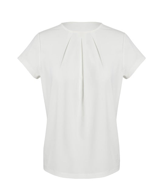 Biz Corporates Blaise Ladies Pleated S/S Top - 44412