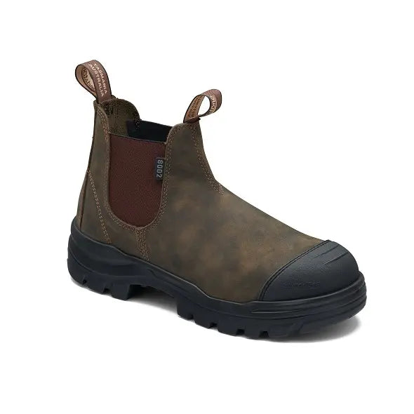 Blundstone RotoFlex Water-Resistant Nubuck Elastic Side Safety Boot - 8002