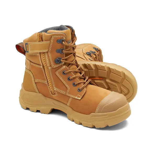 Blundstone 9090 RotoFlex MAX water-resistant premium nubuck 150mm penetration-resistant zip sided safety boot