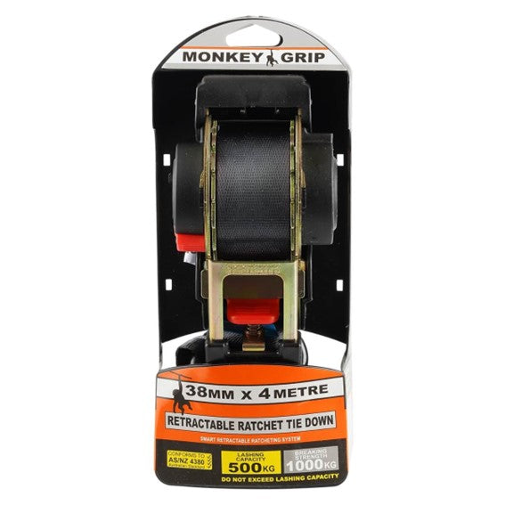 MG Auto Ratchet Tie Down 25MM X 4.0M 340KG 1PCE - ARTD2540-1