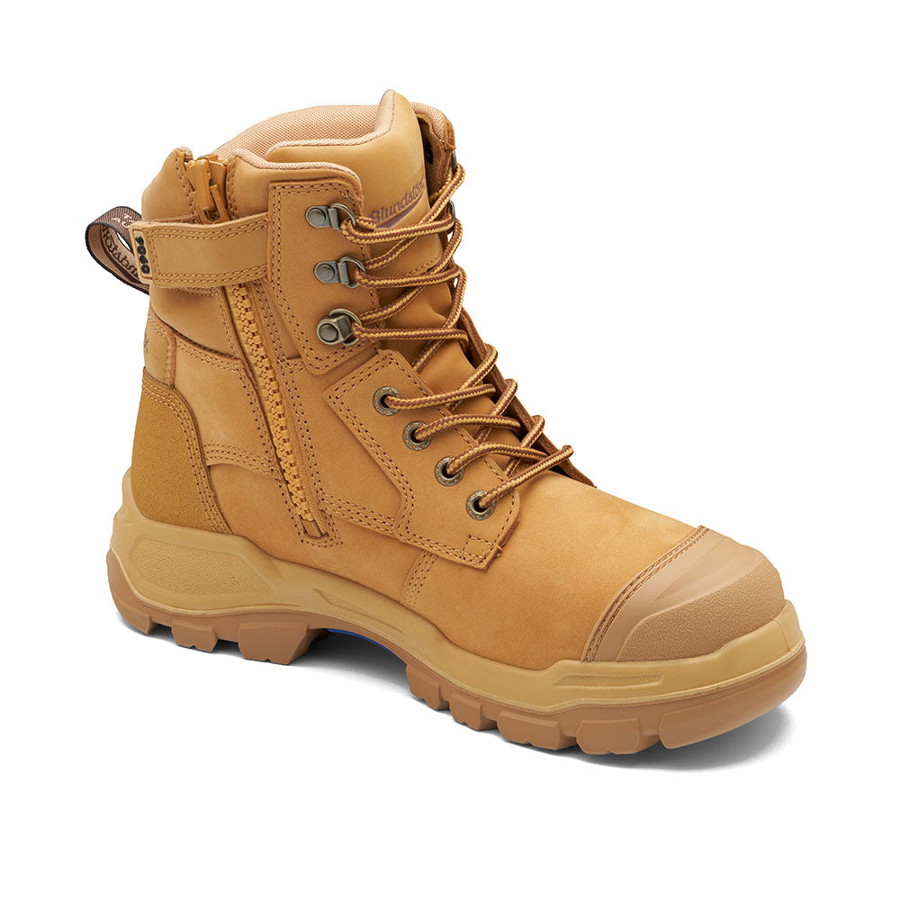 Blundstone RotoFlex Nubuck Zip/Lace Nitrile Safety Boot - 9060