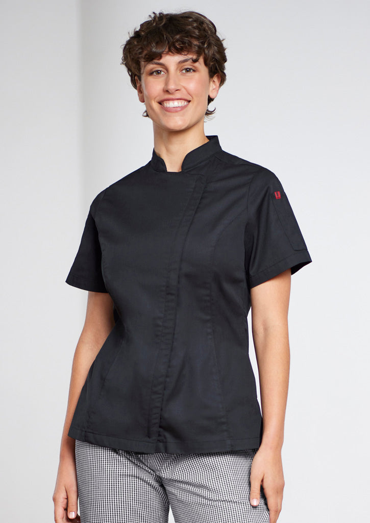 Biz Collection Ladies Alfresco Zip S/S Chef Jacket - CH330LS