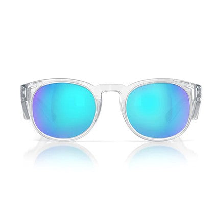 Safe Style Cruisers Clear Frame/Mirror Blue Polarised UV400 - CRCBP100
