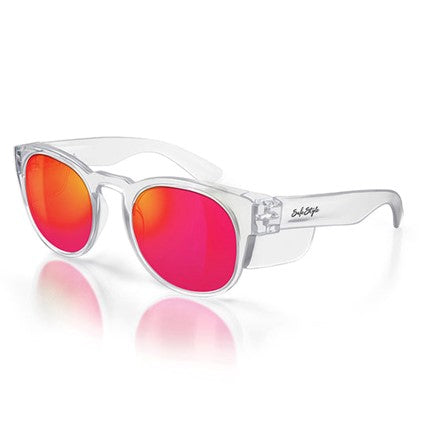 Safe Style Cruisers Clear Frame/Mirror Red Polarised UV400 - CRCRP100