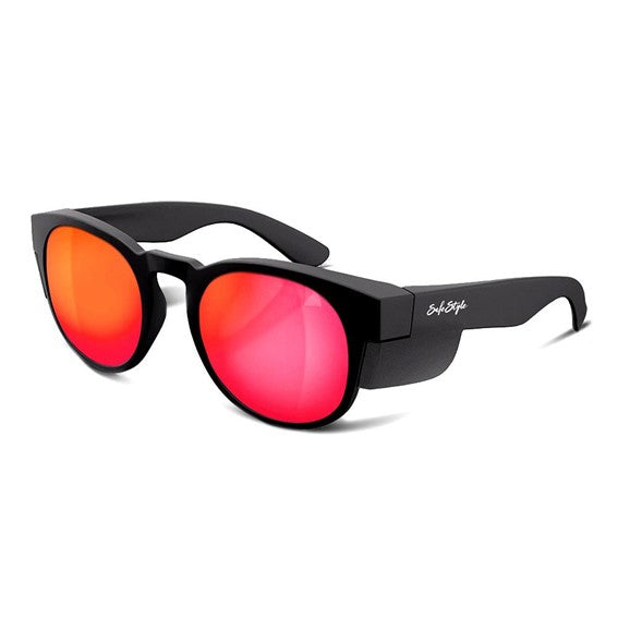 Safe Style Cruisers Matte Black Frame/Mirror Red Polarised UV400 - CRMBRP100