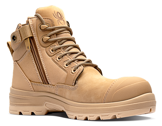 Redback LYNX Zip/Lace Safety composite boot -Stone Nubuck