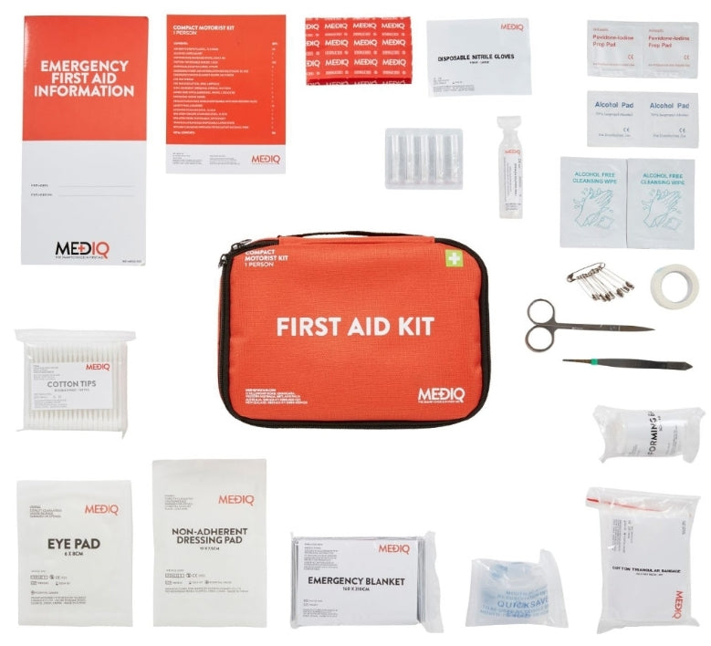 MEDIQ Essential First Aid Kit Compact Motorist Soft Pack - FACMS