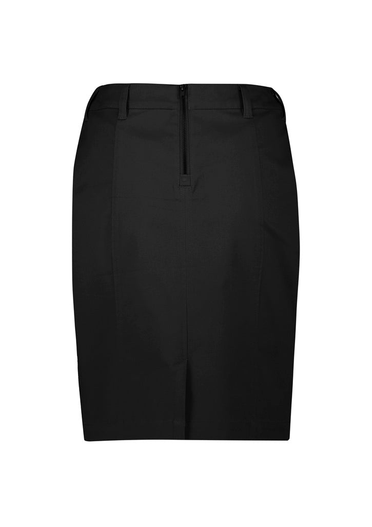 Biz Corporates Ladies Mid Waist Stretch Chino Skirt - RGS264L