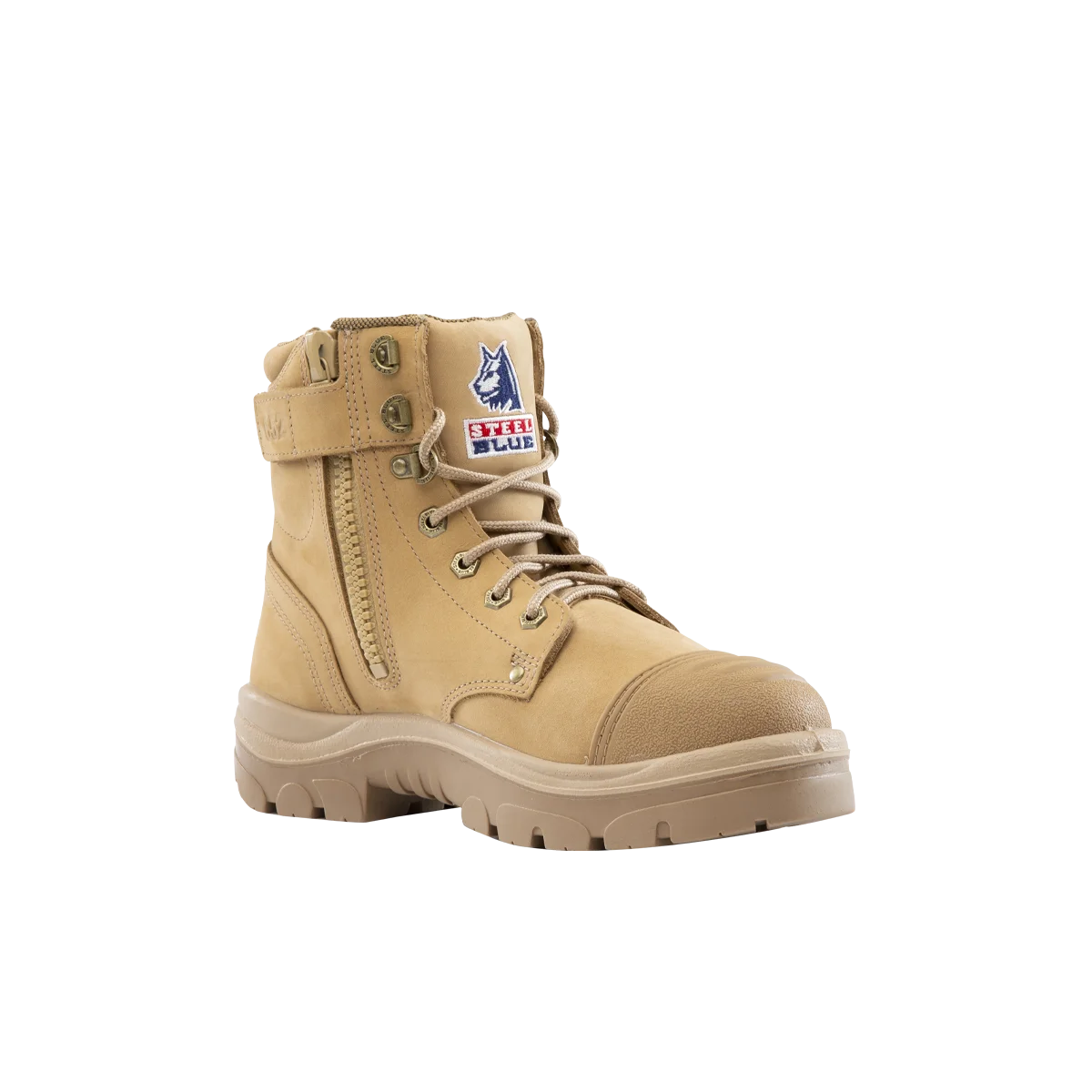Steel Blue Argyle Zip/Lace Safety Boot + Scuff - 312652