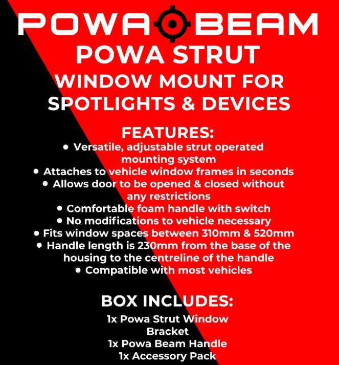 Powa Beam Powa Strut Window Setup for Spotlight