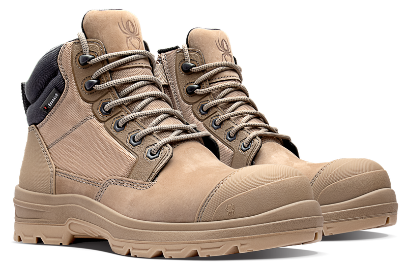 Redback LYNX Zip/Lace Safety composite boot -Stone Nubuck