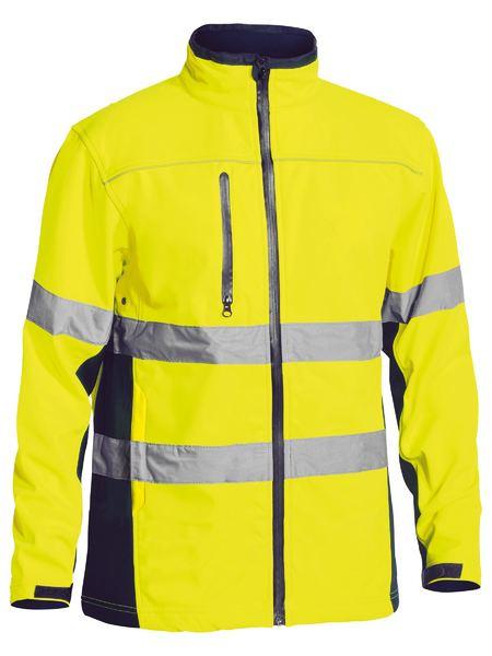 BISLEY BJ6059T TAPED HIVIS SOFT SHELL JACKET