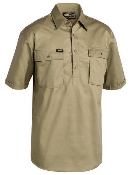 BISLEY BSC1433 CLOSED FRONT COTTON DRILL SHIRT