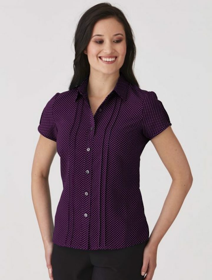 City Collection Ladies City Stretch Spot S/S - 2173