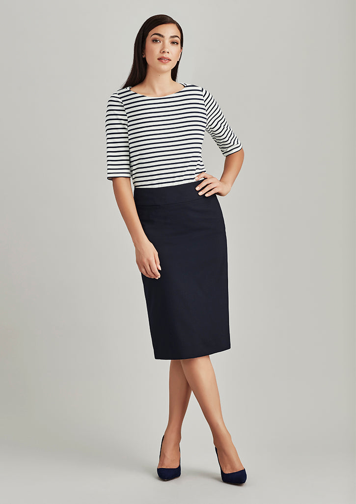 Biz Corporates Ladies Wool Blend Relaxed Lined Skirt - 24011