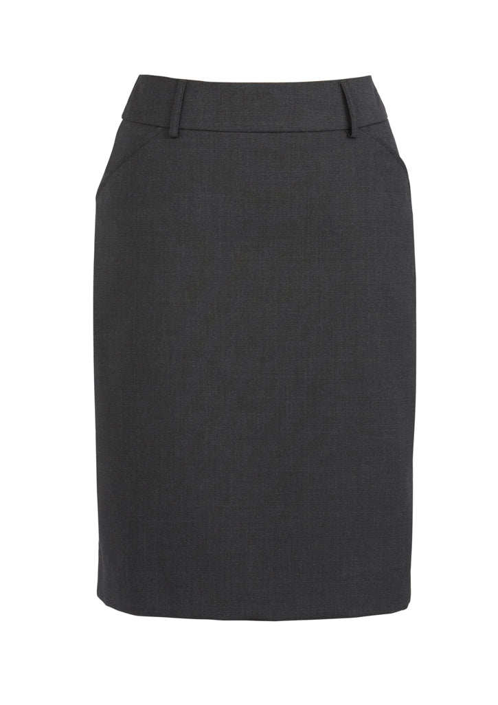 Biz Corporates Ladies Wool Blend Multi Pleat Skirt - 24015