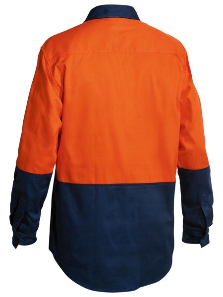 Bisley HiVis Closed Front Drill L/S Shirt - BSC6267