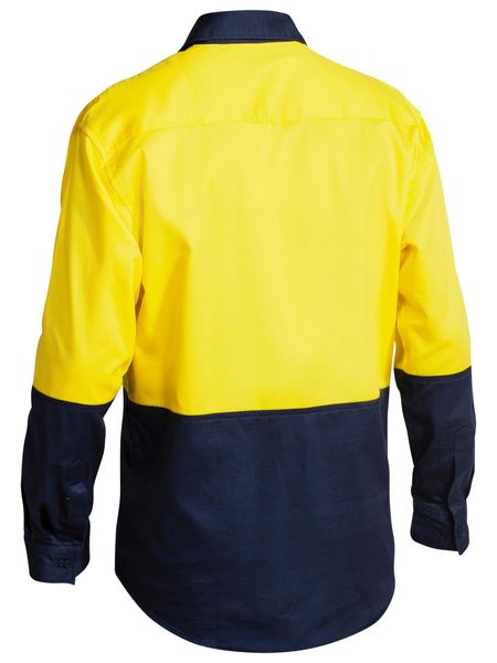 Bisley HiVis Closed Front Drill L/S Shirt - BSC6267