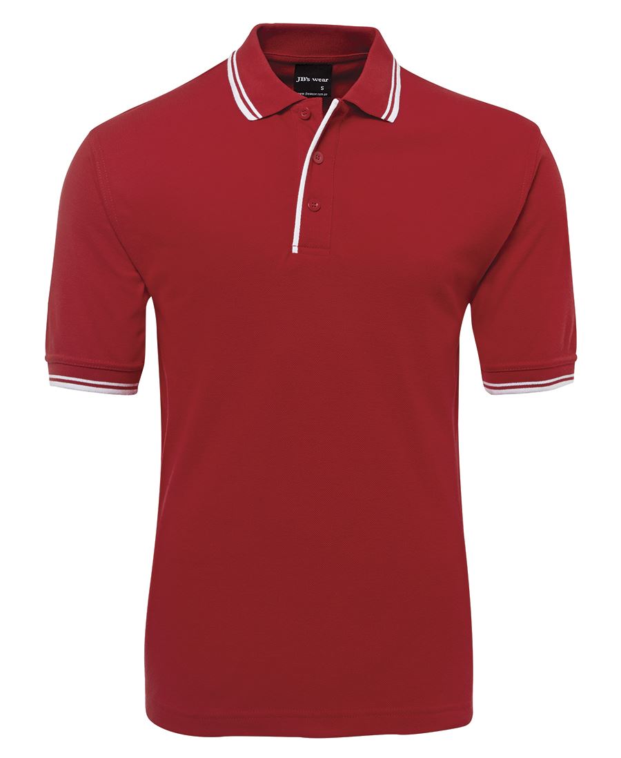 JBs Mens Poly/Cotton Contrast Polo - 2CP