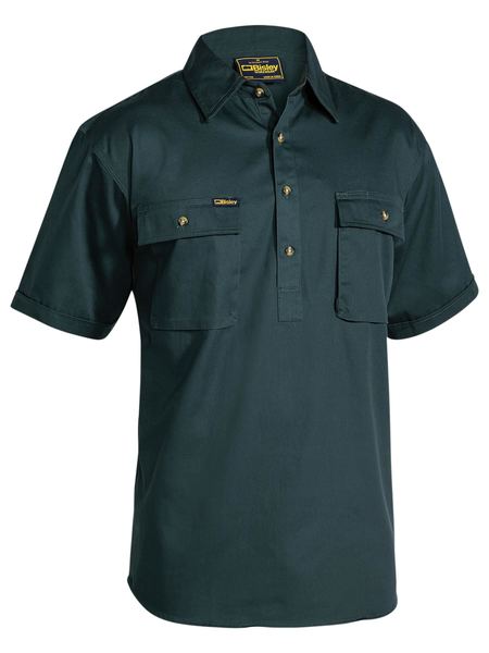 Bisley Closed Front Cotton Drill S/S Shirt - BSC1433