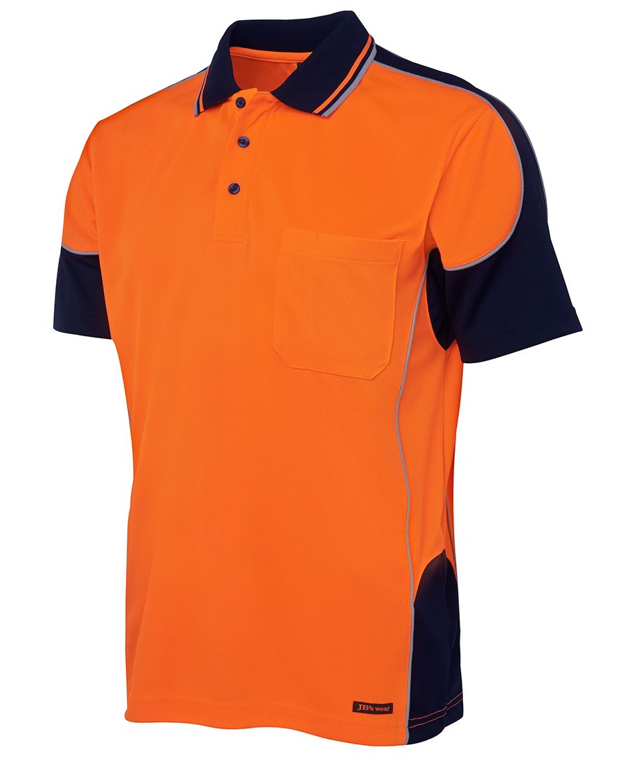 JBs HiVis Contrast Piping Polo - 6HCP4