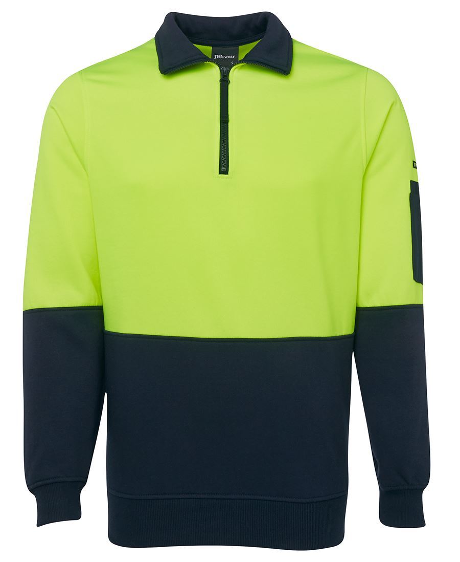 JBs HiVis Half Zip Fleecy Jumper - 6HVFH