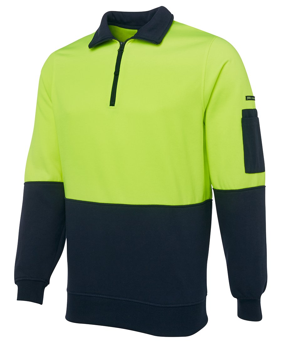 JBs 6HVFH HIVIS 1/2 ZIP FLEECY JUMPER