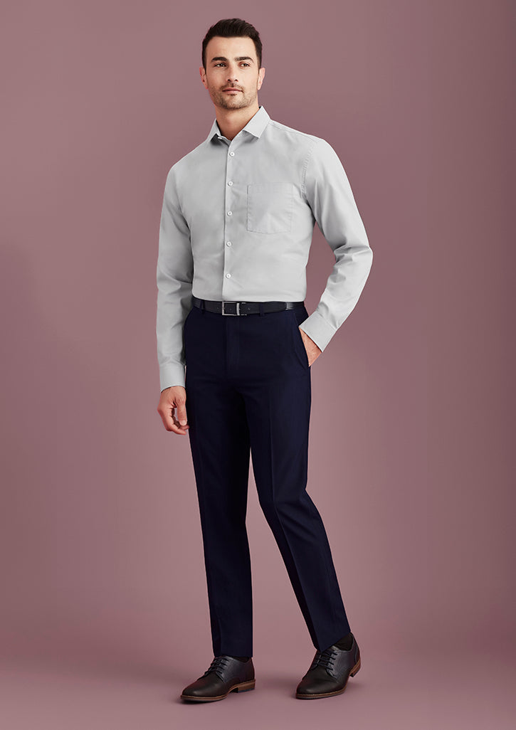 Biz Corporates Mens Siena Flat Front Slim Fit Pant - 70716