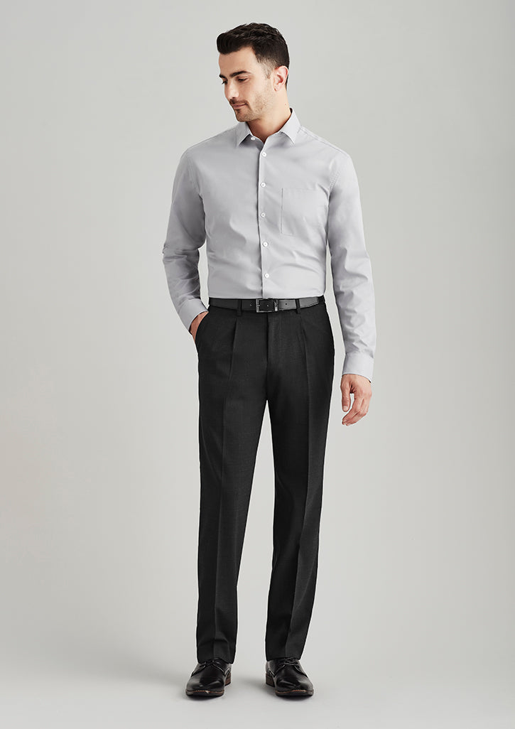 Biz Corporates Mens One Pleat Wool Blend Pant - 74011