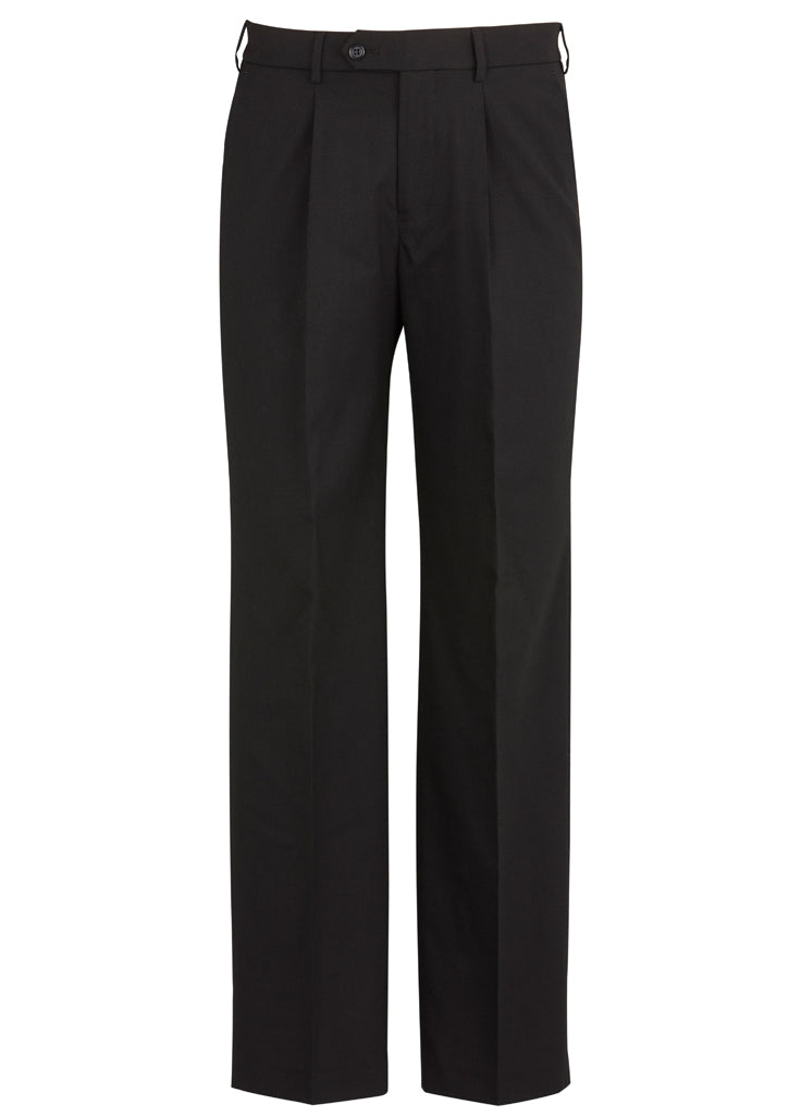 Biz Corporates Mens One Pleat Wool Blend Pant - 74011