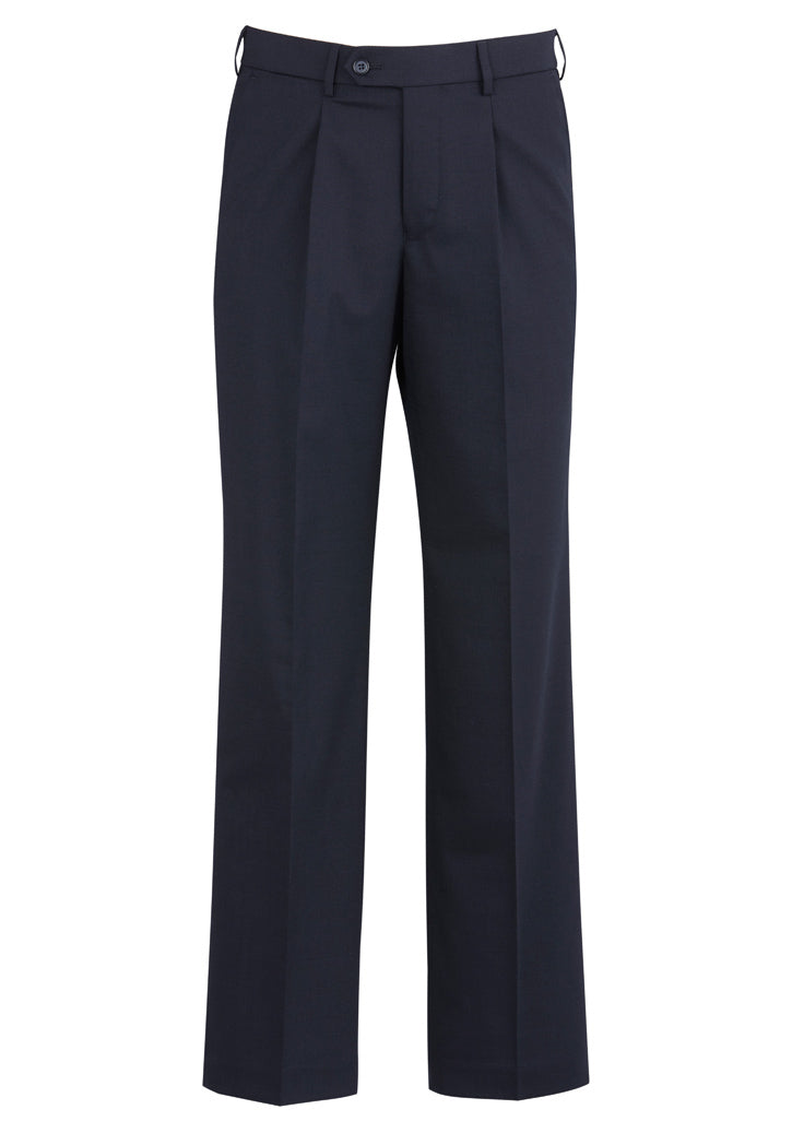 Biz Corporates Mens One Pleat Wool Blend Pant - 74011