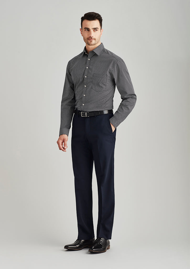 Biz Corporates Mens Wool Blend Adjustable Waist Pant - 74014