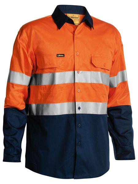 Bisley HiVis Taped Cool Lightweight L/S Shirt - BS6896