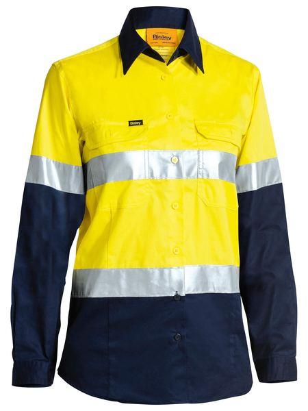 LADIES BL6896 TAPED HIVIS LIGHTWEIGHT SHIRT