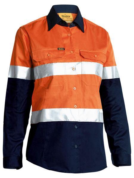 LADIES BL6896 TAPED HIVIS LIGHTWEIGHT SHIRT