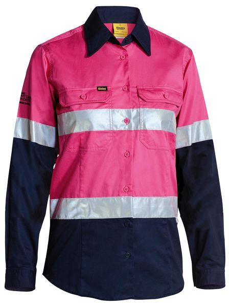 LADIES BL6896 TAPED HIVIS LIGHTWEIGHT SHIRT