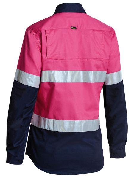 LADIES BL6896 TAPED HIVIS LIGHTWEIGHT SHIRT