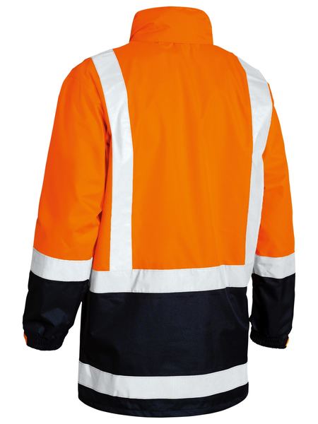 BISLEY BJ6966T TAPED HIVIS RAIN SHELL JACKET