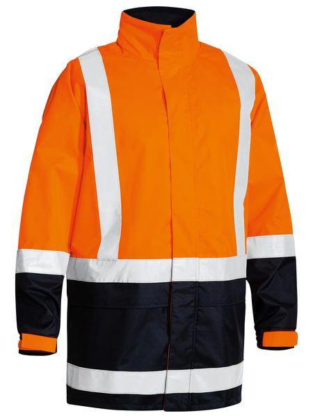 BISLEY BJ6966T TAPED HIVIS RAIN SHELL JACKET