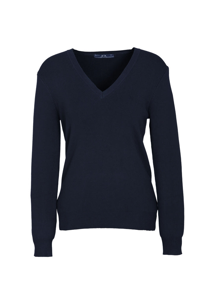 Biz Ladies V- Neck Knitted Pullover