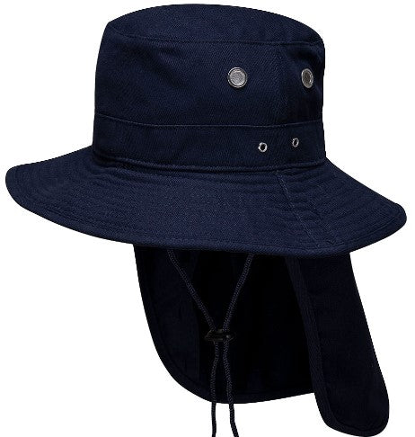 Portwest Cotton Wide Brim with Foldaway Flap - MC601