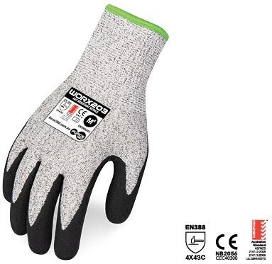 WORX203 CUT5 SAND NITRILE GLOVE