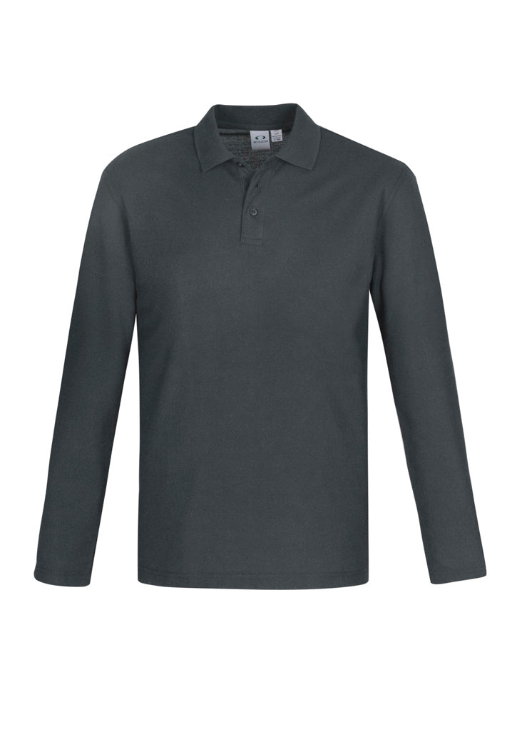 Biz Mens Crew L/S Polo