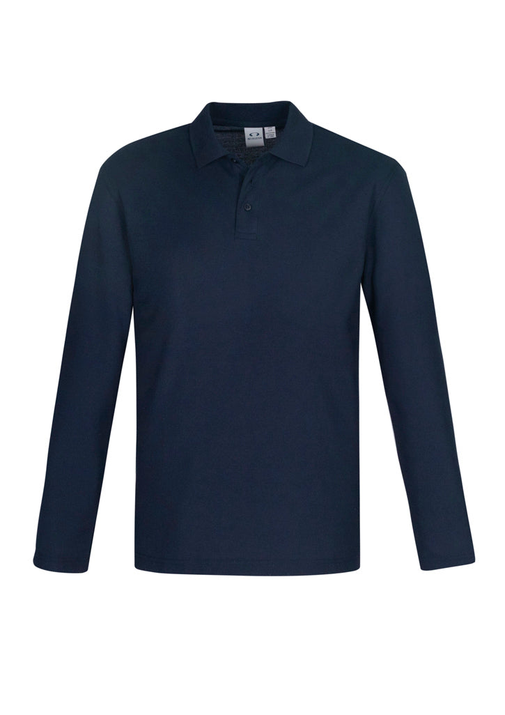 Biz Mens Crew L/S Polo